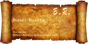 Bundi Rozita névjegykártya